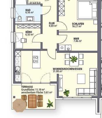 Hochwertige Ausstattung und ernergiesparende Technik - 
Neubau einer barriefreien Bungalow-Anlage