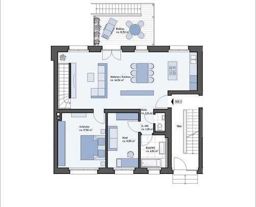 Aachen-Hörn: Exklusive ETW - Erstbezug - ca. 132 m² mit Garten in kernsaniertem 6- Familienhaus