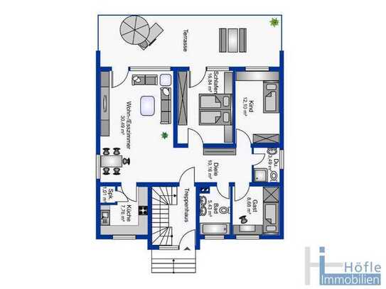 Lorsch, geräumige 4 ZKB-Wohnung mit Balkon, Garten und Garage in bevorzugter Wohnlage