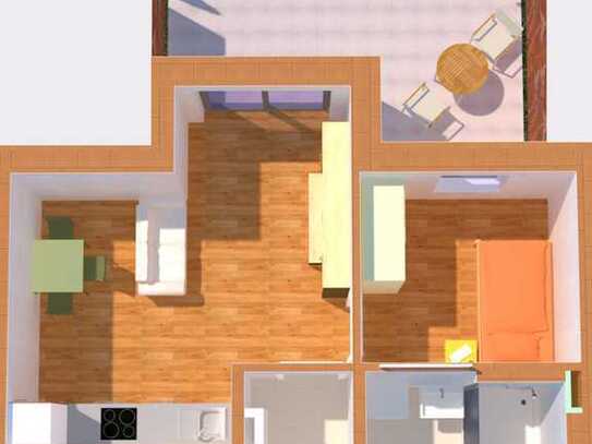 Stilvolle 2-Zimmer-EG-Wohnung mit Terrasse in Bad Abbach, KfW40