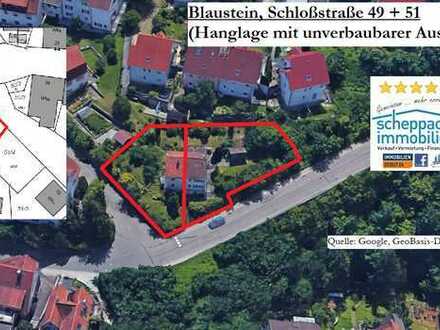 Blaustein/Hanglage mit Aussicht - 1 großes (664m²) oder 2 kleine Wohngrundstücke (370+294m²)