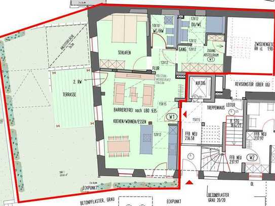 Willkommen in Ihrer charmanten 2 Zimmerwohnung in historischem Gebäude mit traumhafter Gartenoase