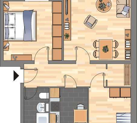 Gepflegte 3-Zimmerwohnung inkl. Balkon