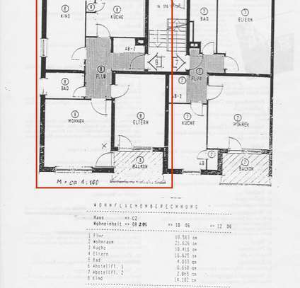 3-Zimmer-Wohnung, 2. OG, 81 qm, mit Balkon und Tiefgaragenstellplatz