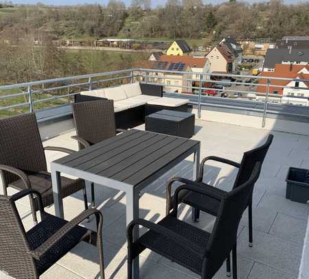 3-Zimmer Penthouse mit Aussicht über Weissach