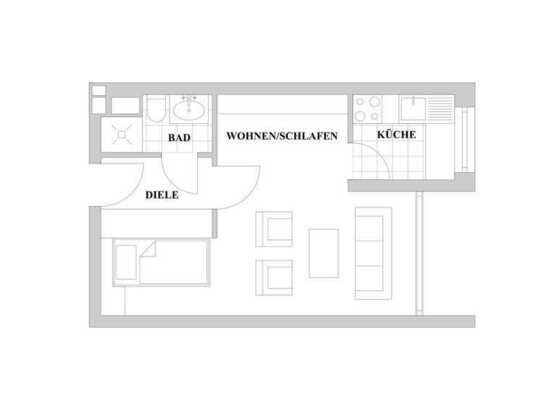 Modernisiertes Apartment - vermietungssichere Lage - mit Einbauküche und optional TG-Stellplatz