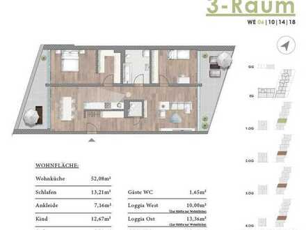 Luxus Traum in Bestlage, zwei Balkone, bodentiefe Fensterfronten, Erstbezug, Niedrigenergie KfW55