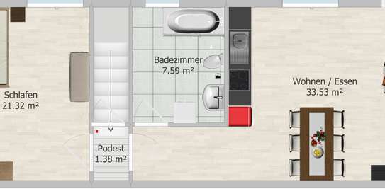 Erstbezug nach Sanierung: Stilvolle 2-Raumwohnung in Wiesenbach