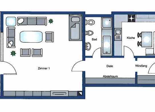 Gemütliche 1 Zimmerwohnung mit Balkon in Herten zu vermieten WE 63