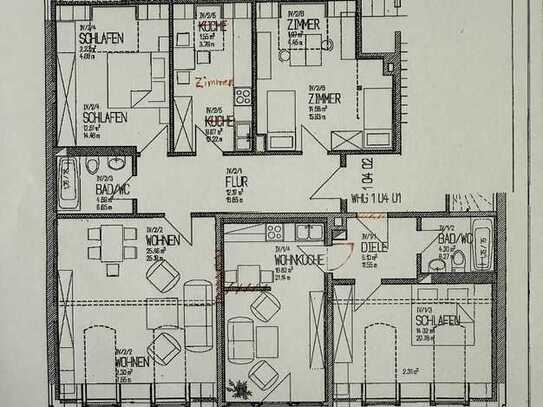 4-Raumwohnung mit Balkon und zwei Bädern in Frankenberg/Sa.