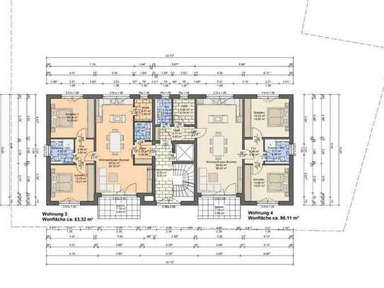 Neubau - Eigentumswohnung im 1. OG in bevorzugter Wohnlage - WE 3