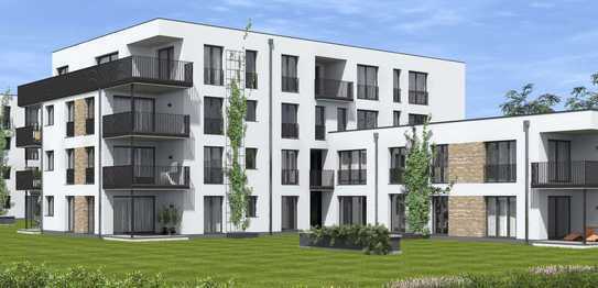 Erstbezug Neubau 3 Zimmer-Wohnung mit Terrasse und Gartenanteil