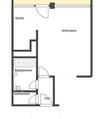 Demnächst frei! 1,5-Zimmer-Wohnung in Neustadt an der Weinstraße