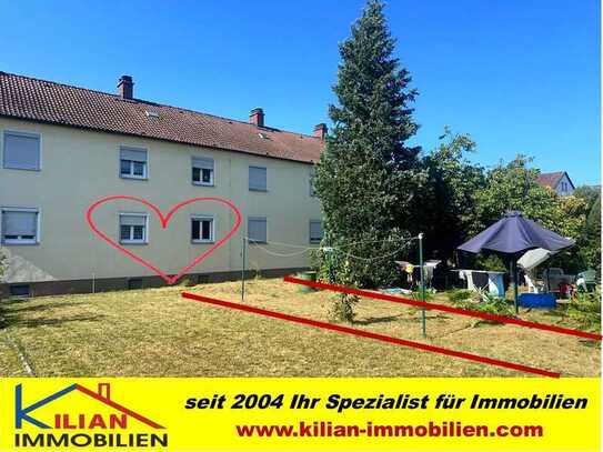 KILIAN IMMOBILIEN! 2 bis 3 ZI. ETW MIT 46 M² IM ERDGESCHOSS EINES 4-P.-HAUSES IN ROTH! GARTEN * EBK