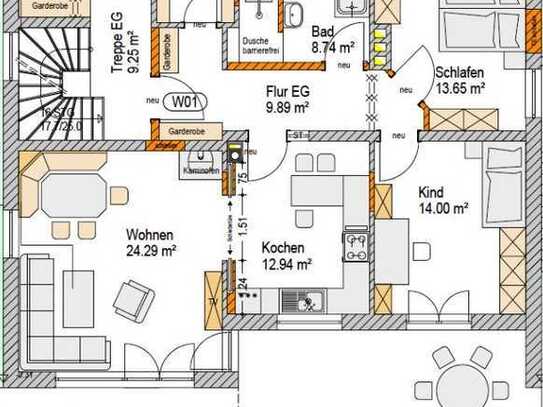 Erstbezug nach Sanierung - Gemütliche 3-Zimmer-Wohnung in ruhiger Lage mit sonniger Terrasse