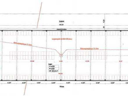 Großes Gewerbegrundstück mit Lagerhalle, Bau 2. Lagerhalle oder ggf. Wohnungsbau möglich in L.-NO