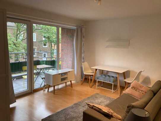 Möblierte 1,5-Zimmer Wohnung, provisionsfrei, Balkon, Keller, Stellplatz