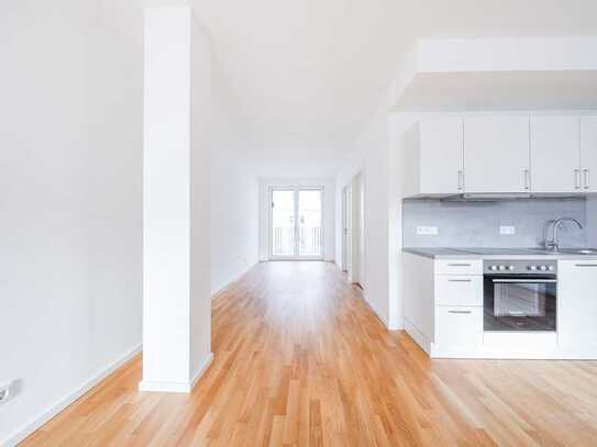 Neubau-2-Zi.-Wohnung mit Charme! Hochwertige Ausstattung, Loggia, Einbauküche!