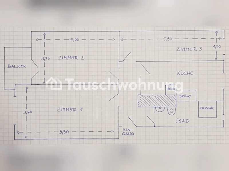 Tauschwohnung: 3-Raum-Wohnung