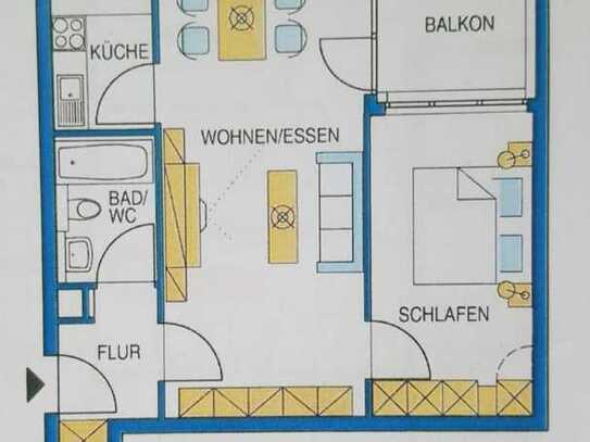 Geschmackvolle, gepflegte 2-Zi.-Wohnung mit gehobener Innenausstattung mit Einbauküche in Heilbronn