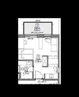 450 € - 30 m² - 1.0 Zi. 
Wunderschöne, Moderne Wohnung-Studio in ruhiger Lage zum Vermieten.