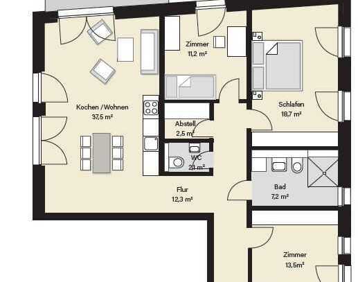 Exklusive Neubauwohnung auf großzügigen 107m² - Zum Zinsvergünstigten KfW-Kredit