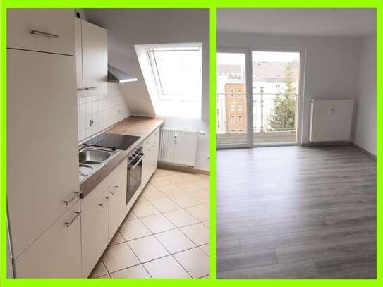 Mit dem Lift ins DG + Moderne Einbauküche, neues Laminat, Bad mit Fenster, Balkon -Nähe zum Bahnhof