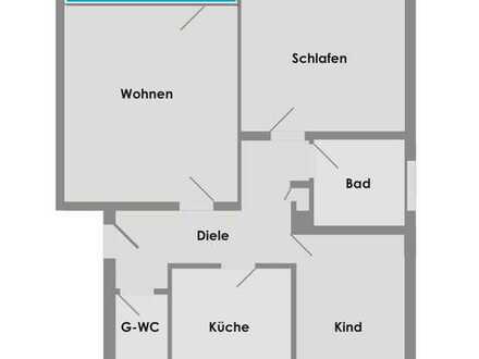 Schöne und vollständig renovierte 3-Raum-Wohnung mit Balkon in Hückeswagen