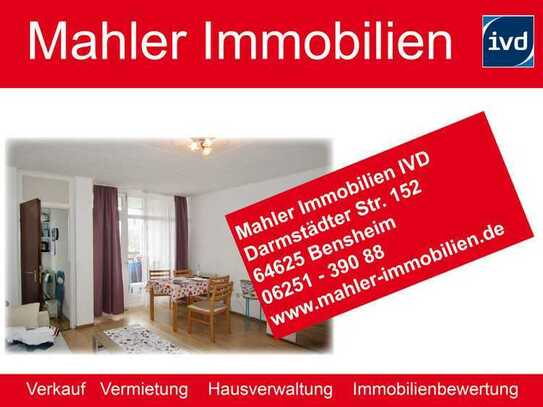 Helles sehr gepflegtes 1,5 ZKB Apartment mit Loggia & Garage in Bensheim