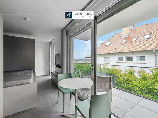 * Möblierte Pendlerwohnung mit Balkon und Aussicht *