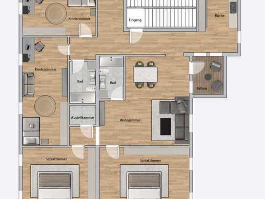 5-Raum-Wohnung für die ganze Familie! Gestalten Sie die Wohnung nach Ihren Wünschen!