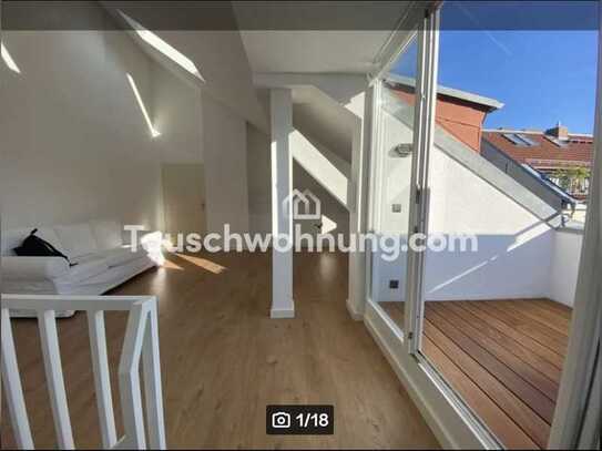 Tauschwohnung: Dachgeschoss-Maisonette nahe Rosenthaler