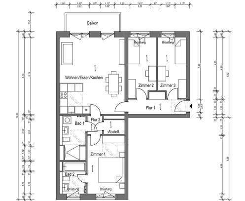 Erstbezug mit Balkon: Geräumige Luxus-4-Zimmer-Wohnung mit 2 Bädern und Havelblick vom Schlafzimmer