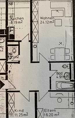 Provisionsfreie, sehr schöne 3-Zimmer-Wohnung mit Balkon und Tiefgaragenstellplatz