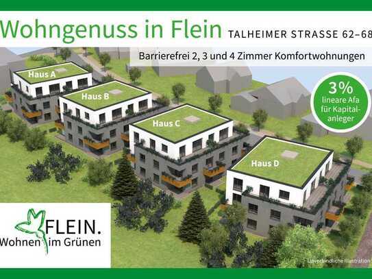 1 ,5 Zimmer Wohnung mit Terrasse und Gartenanteil