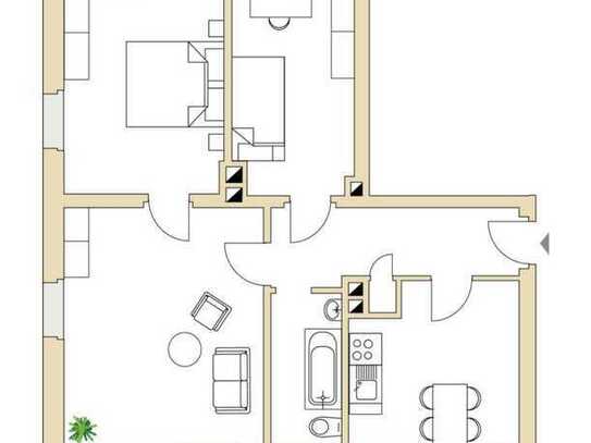 Erstbezug nach Sanierung: Freundliche 3-Raum-Wohnung in Böhlen