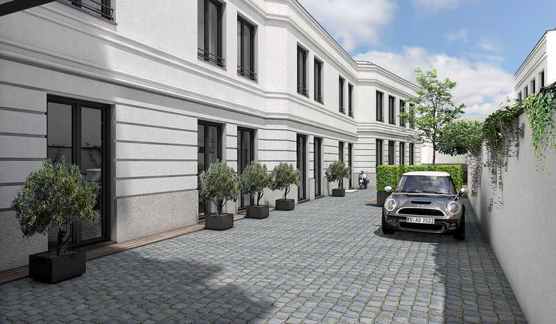 Oberkassel nähe Belsenplatz, Althaus mit Innenhofgrundstück