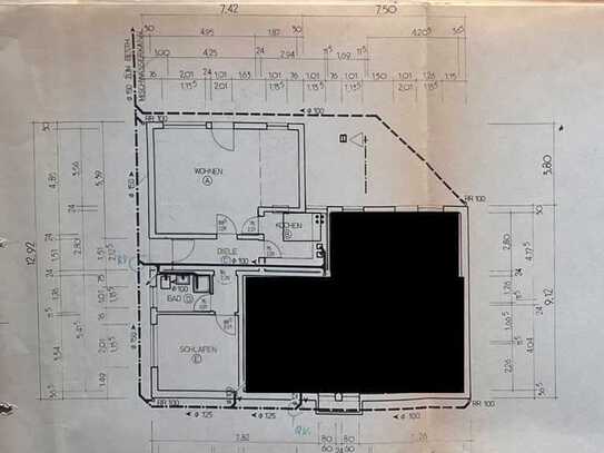 Wohnung (2 Zimmer, KüDiBad) in ruhiger Lage und kleinem Garten