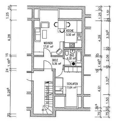 Kleine 2 Zimmer Wohnung - perfekt für Singles