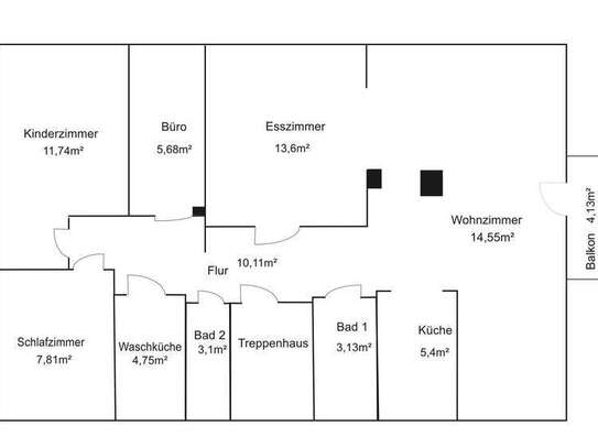 5-Raum-Dachgeschosswohnung mit Balkon in Bayreuth