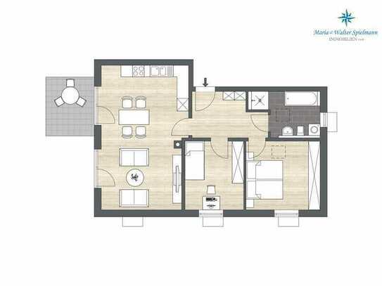 Moderne Erdgeschoss-Wohnung mit eigenem Garten in ruhiger Lage in Mühldorf