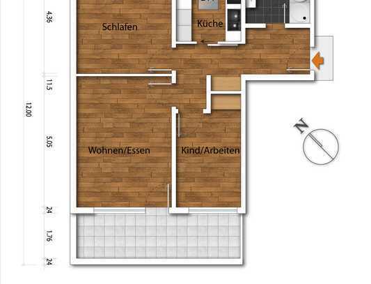 Einziehen und wohlfühlen: 3-Zimmer- Eigentumswohnung mit Balkon!