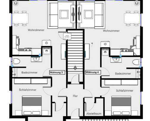 Neubau Mietwohnung EH 40 Plus Hafenstadt Tönning (Whg 3.)