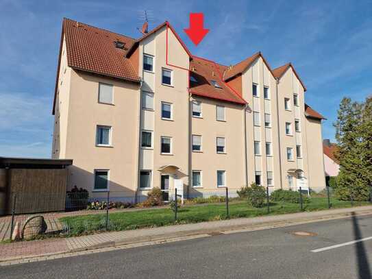 Tolle 3-Raum-Maisonettewohnung in Brandis mit Blick bis Leipzig (Umbau zu 4-Raumwohnung möglich)