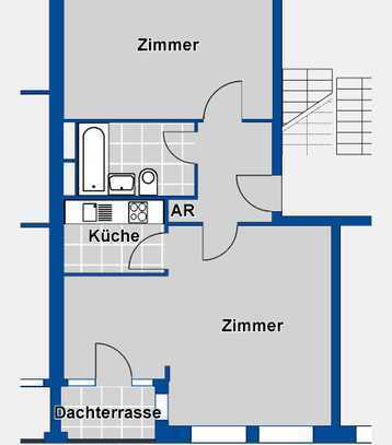 Schöne zwei Zimmer Wohnung in ruhiger Lage