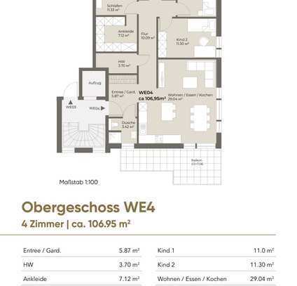 Keine Heizkosten!! Exklusive 4-Zimmer-Wohnung mit großem Sonnenbalkon in zentraler Lage