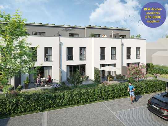 Ihr neues Zuhause - lichtdurchflutetes Reihenendhaus in KFWG-Q Standard mit großem Garten