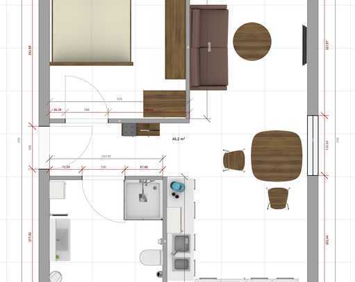 Wunderschöne 2-Zimmer-Dachgeschosswohnung in Goldscheuer, Kehl – Erstbezug nach Renovierung!