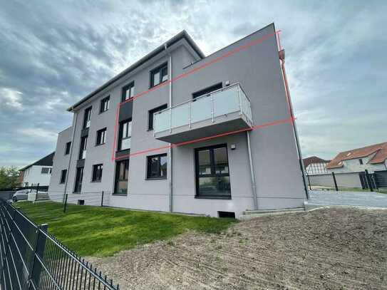 Neubau-Eigentumswohnung (3 Zimmer;98 m²) mit Tiefgarage, Balkon und Personenaufzug
