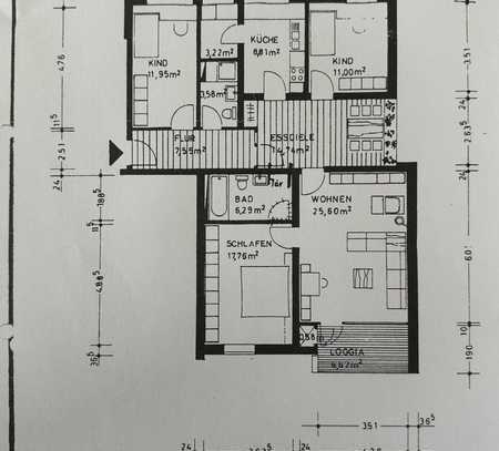 Freundliche 4-Zimmer-Wohnung mit Balkon in Celle